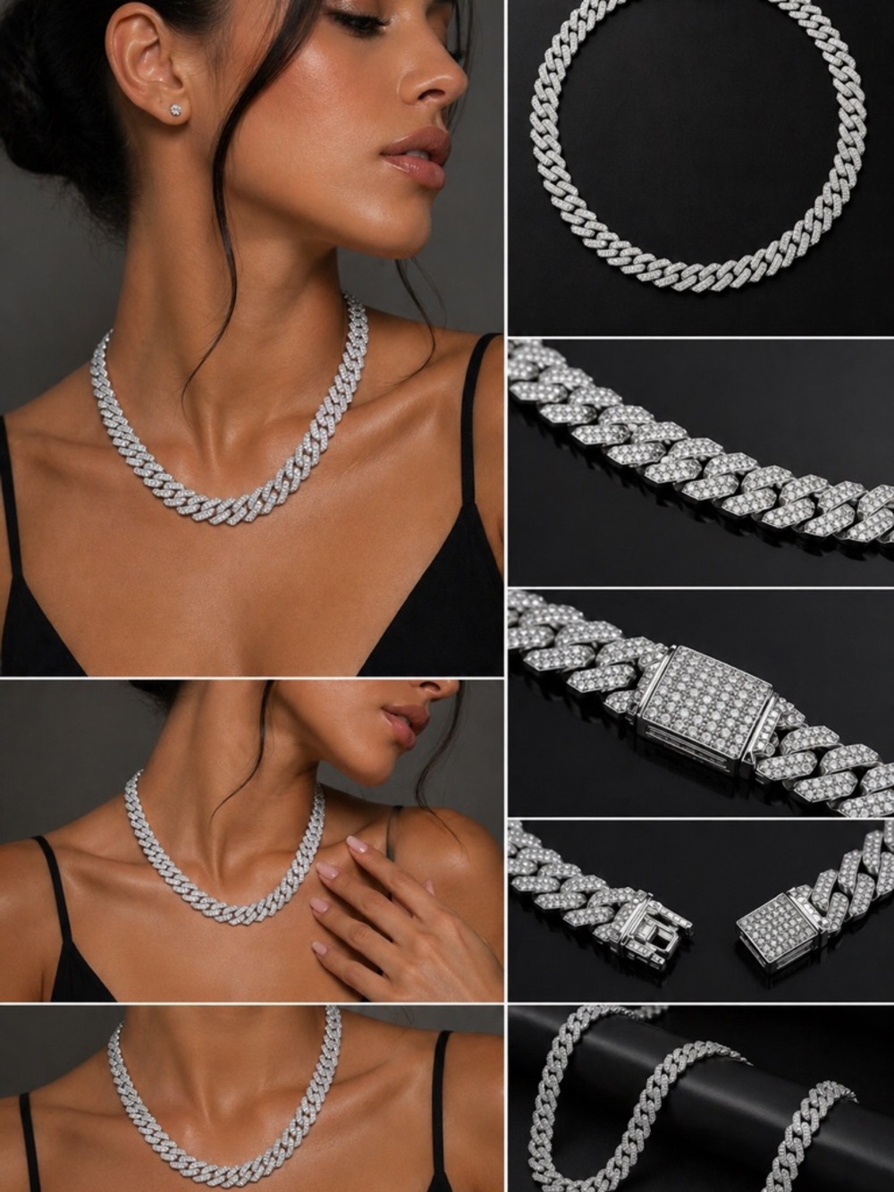 18” Luxury Iced Cuban Link Chain VVS Moissanite Diamond Look Unisex